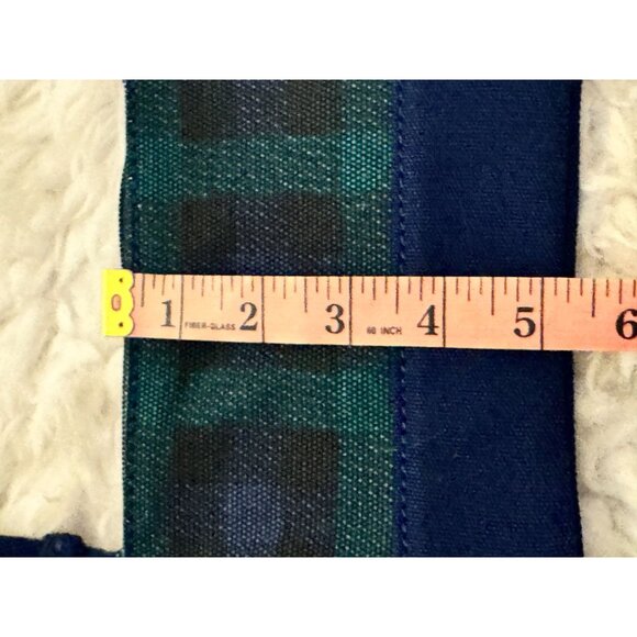 NEW Lands' End Canvas Zippered Wristlet Zippered Pouch Plaid Print - Picture 9 of 10